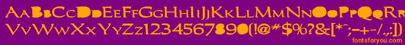 CaracubBold Font – Orange Fonts on Purple Background