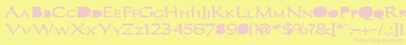 CaracubBold Font – Pink Fonts on Yellow Background