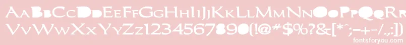 Шрифт CaracubBold – белые шрифты на розовом фоне