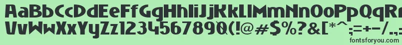 NiobiumBlack Font – Black Fonts on Green Background