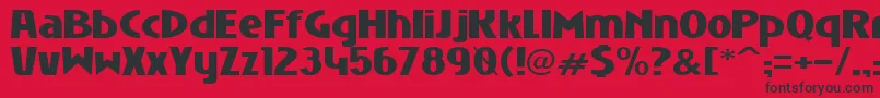 NiobiumBlack Font – Black Fonts on Red Background