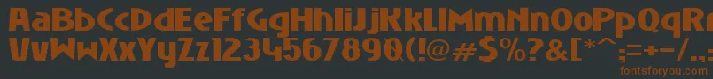 NiobiumBlack Font – Brown Fonts on Black Background