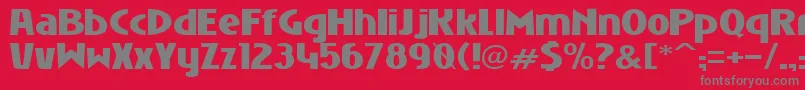 NiobiumBlack-Schriftart – Graue Schriften auf rotem Hintergrund