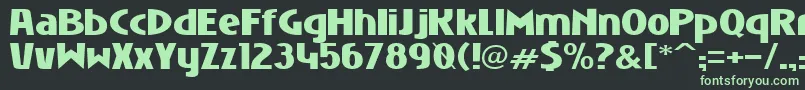 NiobiumBlack Font – Green Fonts on Black Background