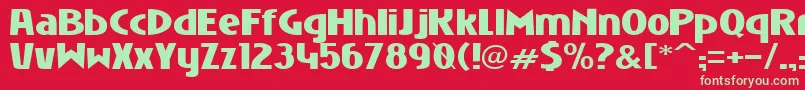 フォントNiobiumBlack – 赤い背景に緑の文字
