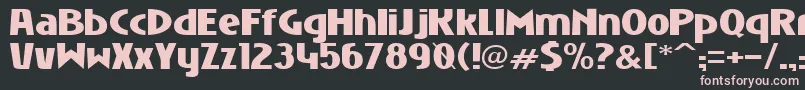 NiobiumBlack Font – Pink Fonts on Black Background