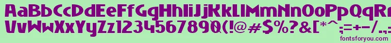 NiobiumBlack Font – Purple Fonts on Green Background
