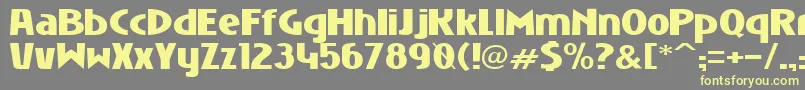 NiobiumBlack Font – Yellow Fonts on Gray Background