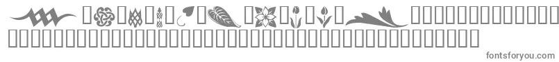 KrSimpleFleur3 Font – Gray Fonts on White Background