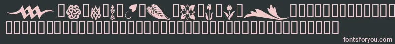 KrSimpleFleur3 Font – Pink Fonts on Black Background