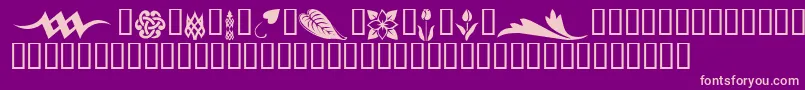 KrSimpleFleur3 Font – Pink Fonts on Purple Background