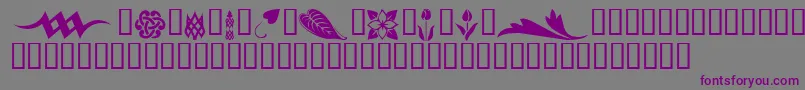 KrSimpleFleur3 Font – Purple Fonts on Gray Background