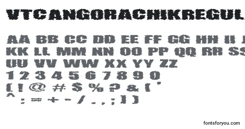 Шрифт VtcAngorachikRegular – алфавит, цифры, специальные символы