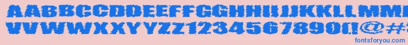 VtcAngorachikRegular Font – Blue Fonts on Pink Background