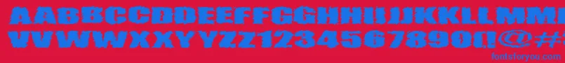 VtcAngorachikRegular Font – Blue Fonts on Red Background