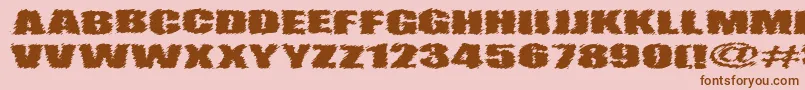 VtcAngorachikRegular Font – Brown Fonts on Pink Background