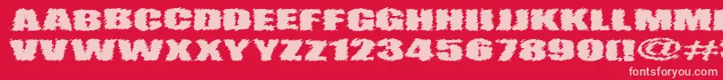 VtcAngorachikRegular Font – Pink Fonts on Red Background