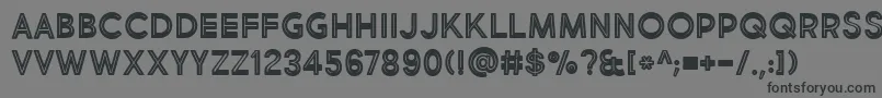 BmdMarketFreshInlineBoldAllCaps Font – Black Fonts on Gray Background