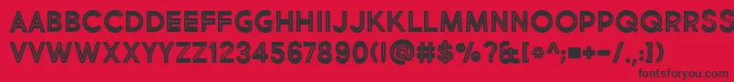 BmdMarketFreshInlineBoldAllCaps Font – Black Fonts on Red Background