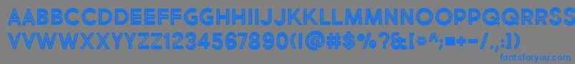 BmdMarketFreshInlineBoldAllCaps Font – Blue Fonts on Gray Background