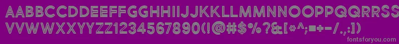 Шрифт BmdMarketFreshInlineBoldAllCaps – серые шрифты на фиолетовом фоне