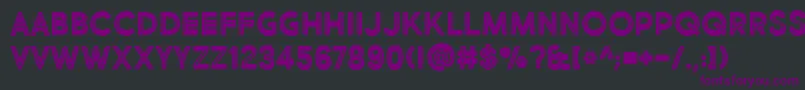 BmdMarketFreshInlineBoldAllCaps-fontti – violetit fontit mustalla taustalla