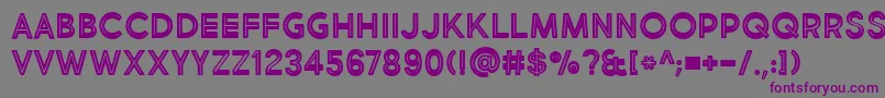 BmdMarketFreshInlineBoldAllCaps Font – Purple Fonts on Gray Background