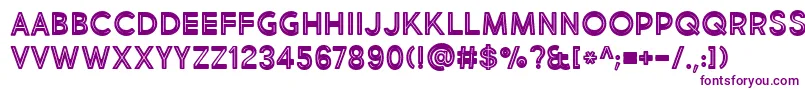 BmdMarketFreshInlineBoldAllCaps-fontti – violetit fontit valkoisella taustalla