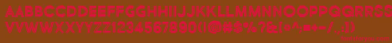 BmdMarketFreshInlineBoldAllCaps Font – Red Fonts on Brown Background