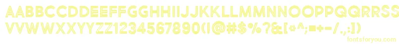 BmdMarketFreshInlineBoldAllCaps-fontti – keltaiset fontit