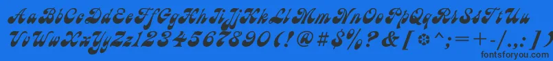 Astrongtt Font – Black Fonts on Blue Background