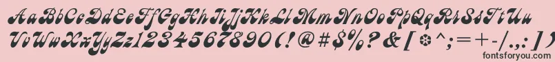 Astrongtt Font – Black Fonts on Pink Background