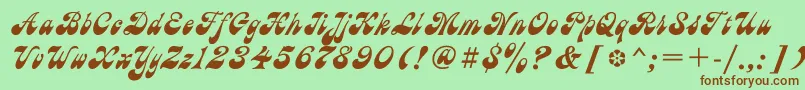 Astrongtt Font – Brown Fonts on Green Background