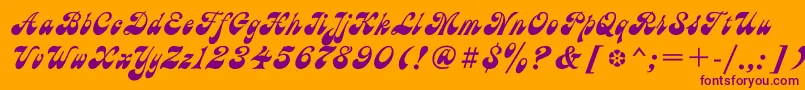 Astrongtt Font – Purple Fonts on Orange Background