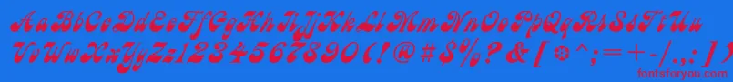 Astrongtt Font – Red Fonts on Blue Background