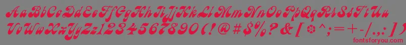 Astrongtt Font – Red Fonts on Gray Background