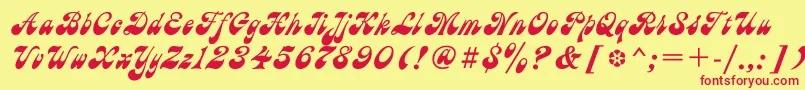 Astrongtt Font – Red Fonts on Yellow Background