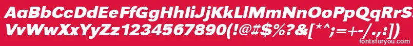 UrwgrotesktwidBoldOblique Font – White Fonts on Red Background