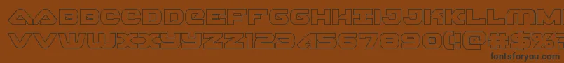 Skyhawkout Font – Black Fonts on Brown Background