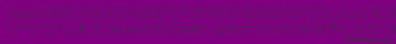 Skyhawkout Font – Black Fonts on Purple Background