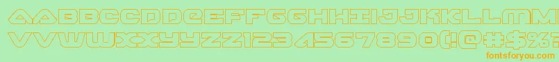 Skyhawkout Font – Orange Fonts on Green Background
