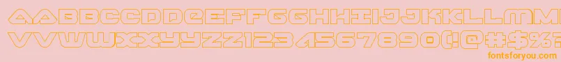 Skyhawkout Font – Orange Fonts on Pink Background