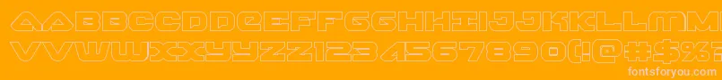 Skyhawkout Font – Pink Fonts on Orange Background