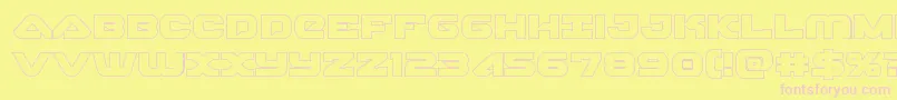 Skyhawkout Font – Pink Fonts on Yellow Background