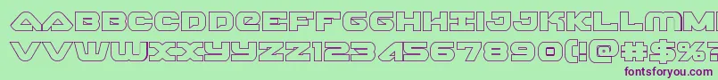 Skyhawkout Font – Purple Fonts on Green Background