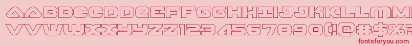 Skyhawkout Font – Red Fonts on Pink Background