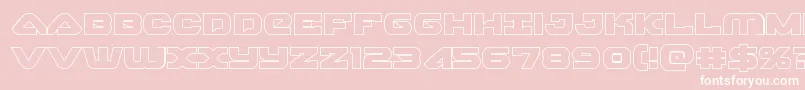 Skyhawkout Font – White Fonts on Pink Background