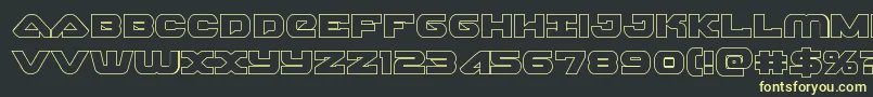 Skyhawkout Font – Yellow Fonts on Black Background