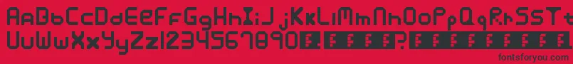 Xposure Font – Black Fonts on Red Background