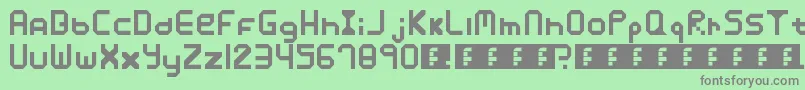 フォントXposure – 緑の背景に灰色の文字